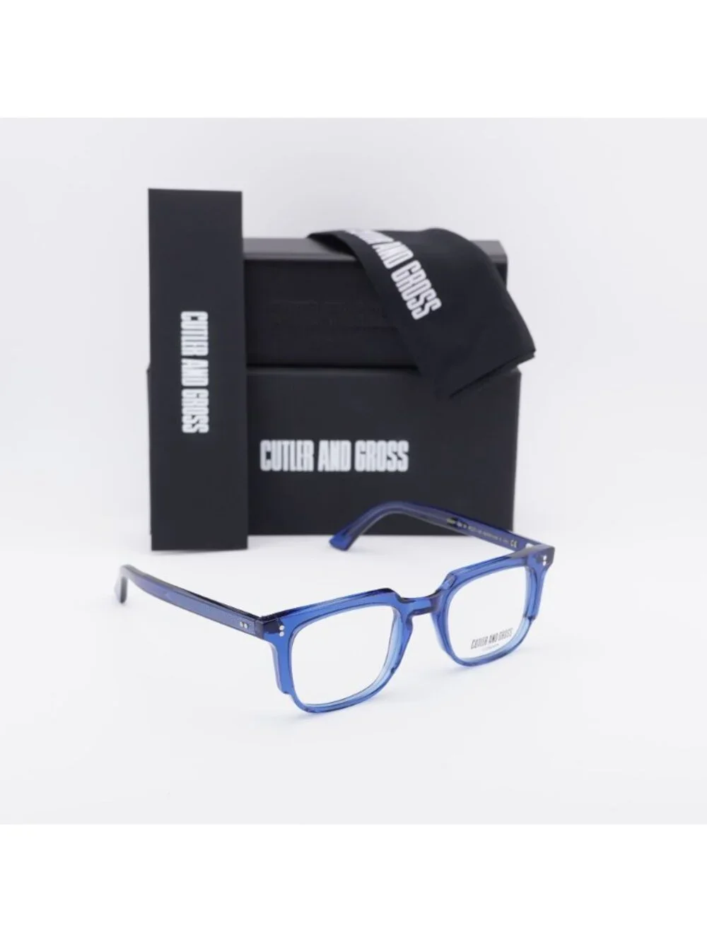 Cutler and Gross CGOP138249 004 Square Eyeglasses 49mm - Blue